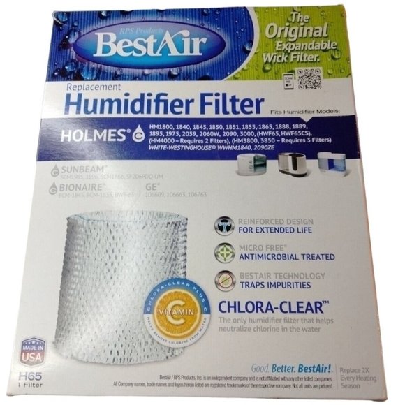 Best Air Perfect Blue H65 H 65 Humidifier Wick Filter GE Sunbeam Holmes Bionaire - Picture 1 of 5